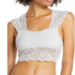 Free people chase me lace Brami crop top